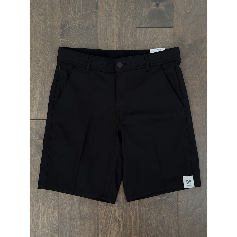 George Above The Knee Men Black Shorts Size 30 Moisture Wicking 9" Inseam Pocket